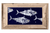 School of Tuna | White on Navy Print with Frame