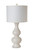 Warley White Ceramic Table Lamp, (Set of 2)