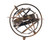Brass Armillary With Compass On Wood Base