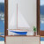 Enterprise Model Yacht 50" H  with Optional Personalized Plaque
