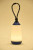 Buoy Lantern, Rechargeable- Polypropylene-  White & Blue - 9.8"