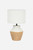 Ceramic and CanvasTable Lamp  - 15.3"