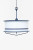 Ceiling Lamp - Metal & Fabric- Blue & White - 19.6"