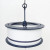 Ceiling Lamp - Metal & Fabric- Blue & White - 19.6"