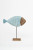 Carved Wooden Fish on Base 14.3"