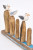 Birds On Pilings - Wood - White & Gray - Set of 2 - 11.2"