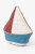 Sailboat Doorstop - Painted Canvas - Blue - Red & White - Set of 2 - 9.8"