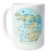 Ceramic Mug - Michigan   Whimsical - Set of 4 Ceramic Mug - Michigan   Whimsical - Set of 4
