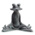Contented Yoga Frog Garden Sculpture - 12"