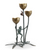Frog and Flower Trio Candleholder - 19"