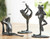 Standing, Flexible, and Stretching Yoga Frog Shelf Decor - Set of 3