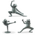 Kicking, Flexing, and Stretching Tai Chi Frog - 9" - Set of 3