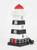 Lighthouse wIith Black Base & Red Door -  Plug-In- Metal Lighthouse wIith Black Base & Red Door -  Plug-In- Metal