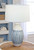Weathered Ivory / Navy / Seaside Villa Large Vase with Wide Indentions - 30"
