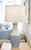 Seaside Villa / Spindrift Ribbed Faux Ceramic Vase Table Lamp - 30"