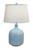 Seaside Villa / Ivory Wide Table Lamp with Horizontal Lines - 26"