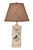 Distressed Nude Rectangle Birds on a Branch Table Lamp - 27.5"
