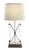 Iron / Rope Table Lamp W / Rough Sawn Base - 32"