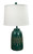 High Gloss Emerald W / Gold Large Pot with Lines - 27.5"