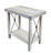 Iron Rectangle End Table W / Weathered Knotted Rope Accent - 24"