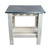 All Wood Side Table with Slat Shelf and Knotted Rope Accent - 23"