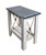All Wood Side Table with Slat Shelf and Knotted Rope Accent - 23"