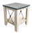 Square All Wood End Table with Slat Shelf and Knotted Rope Accent - 23"