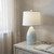 Nude / Atlantic Grey Textured Tear Drop Table Lamp - 29"