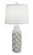 Farmhouse / Gold Fluted Wave Table Lamp - 30.5"