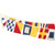 Deluxe Nautical Signal Flags on Rope - 10x12 - Set of 40