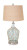 28" Bubble Glass (Clear / Light Blue) Coastal Table Lamp Rope / Burlap (Set of 2)