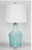 Mist, 26.5" Aqua Glass Table Lamp (Set of 2)