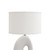 Eva, 30" Organic White Resin Table Lamp (Single, Sculptural Modern Style)