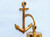 Brass Hanging Anchor Bell 21" H