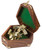 Brass Sextant in Curved Box with Anchor 4.5"