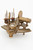 Sextant Antiqued Brass  5.1" with Leather Case