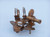 Scout's Antique Brass Sextant with Rosewood Box 4"