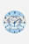 Wooden Crab Outline Clock, Blue and White 19.7"