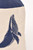 Whale Buoy-Shaped Doorstop, Cotton, Navy/Cream 