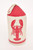 Lobster Buoy-Shaped Doorstop, Cotton, Red/Cream 12"