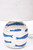 Crackled Fish Lamp, Ceramic, Cream/Blue - 9.1""