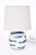 Crackled Fish Lamp, Ceramic, Cream/Blue - 9.1""