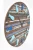 Clock With Blue Fish Numbers -  Wood- Nat/Blue - 23.6"