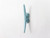 Rustic Light Blue Whitewashed Cast Iron Cleat Wall Hook 6" - Min of 4