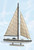 Decorative Wooden Sailboat - 17.75"