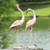 Flamboyant Garden Crane Statues (Pair)