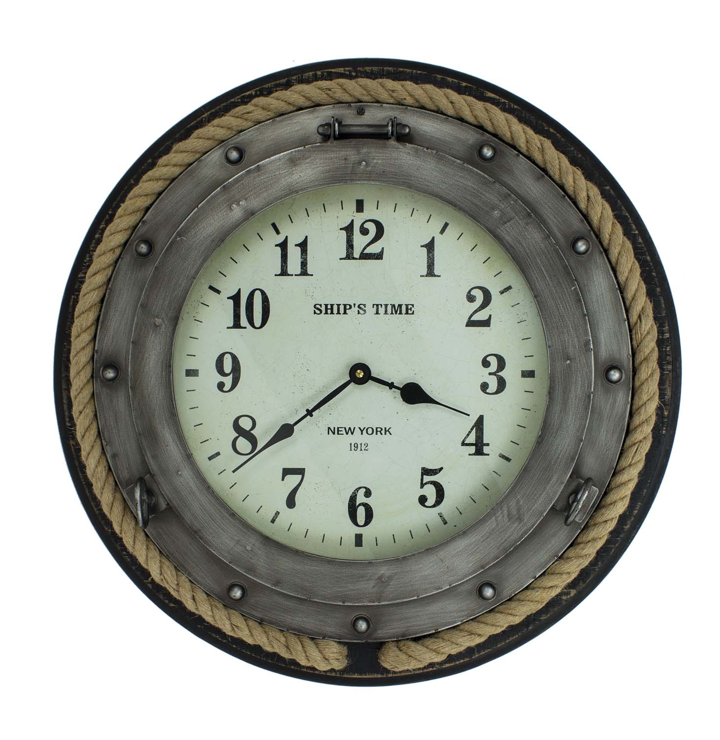 Porthole Clock with Rope 20 - Set of 2