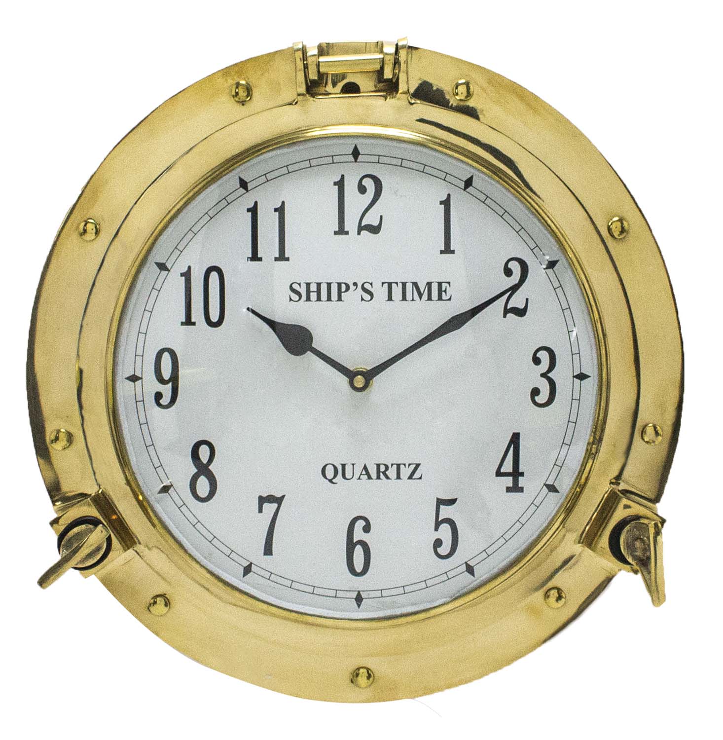 Porthole Clock- Solid Brass Deluxe Class - 15