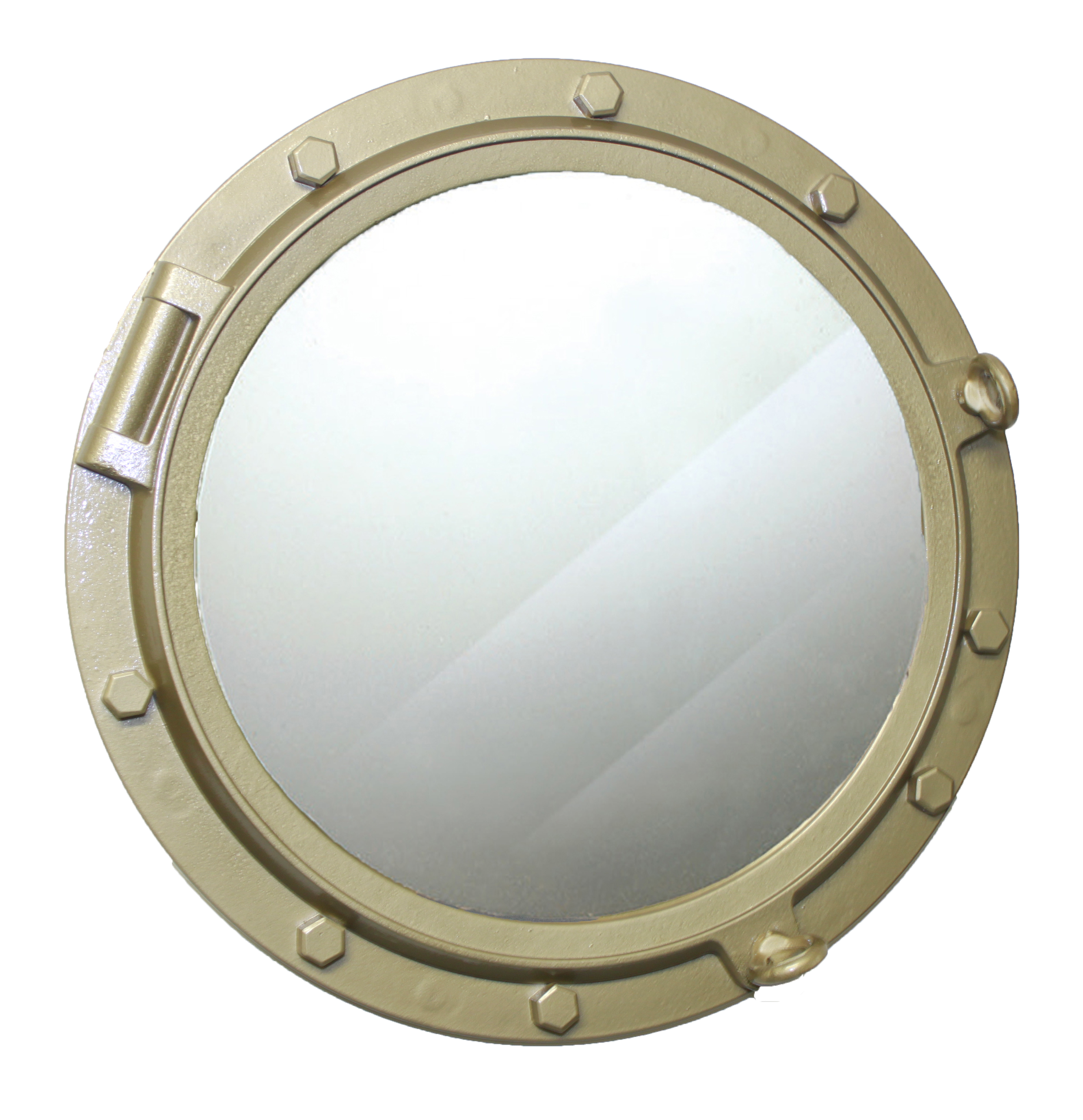 Porthole mirror key chain