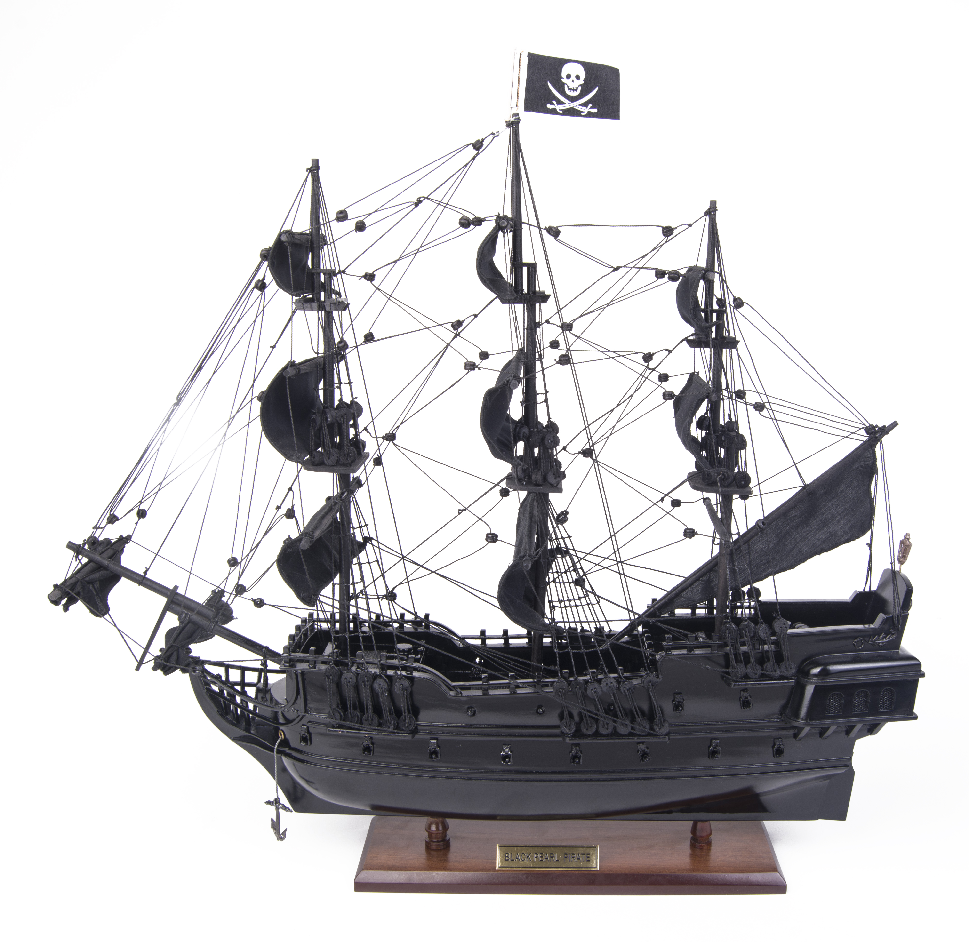 Pirates of the Caribbean Black Pearl Pirate Wooden Sailing Model Nautical Ship 